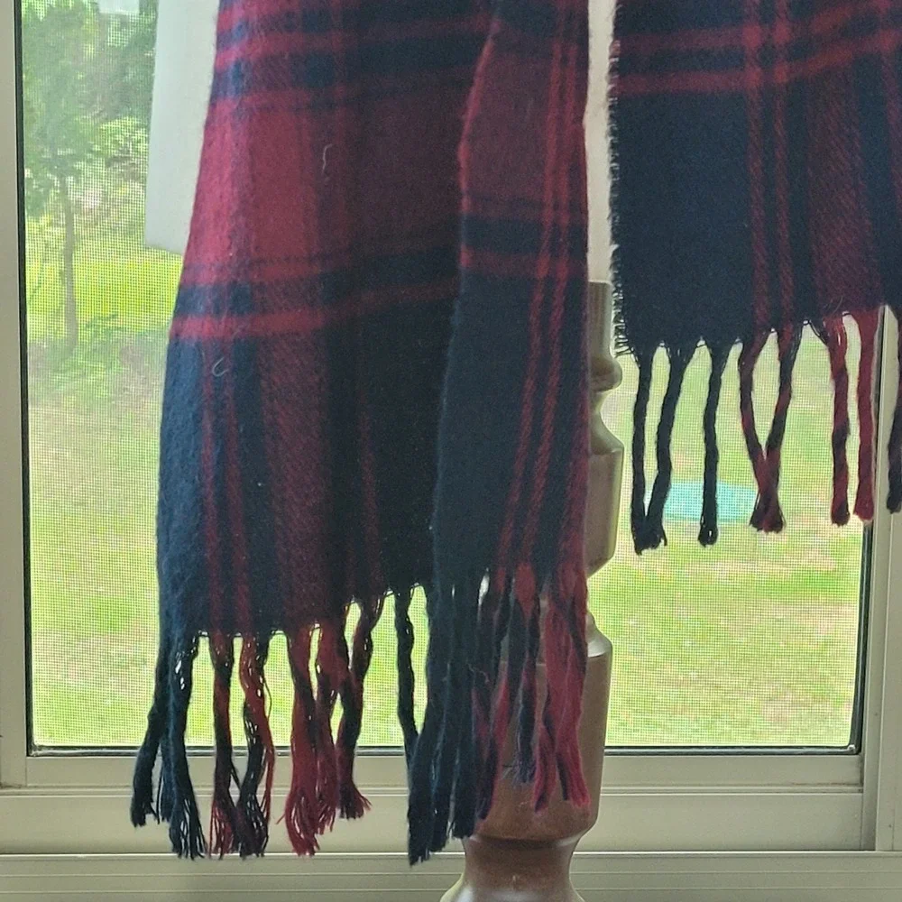CHRISTIAN DIOR Vintage Cashluxe Acrylic Scarf Multicolor Plaid